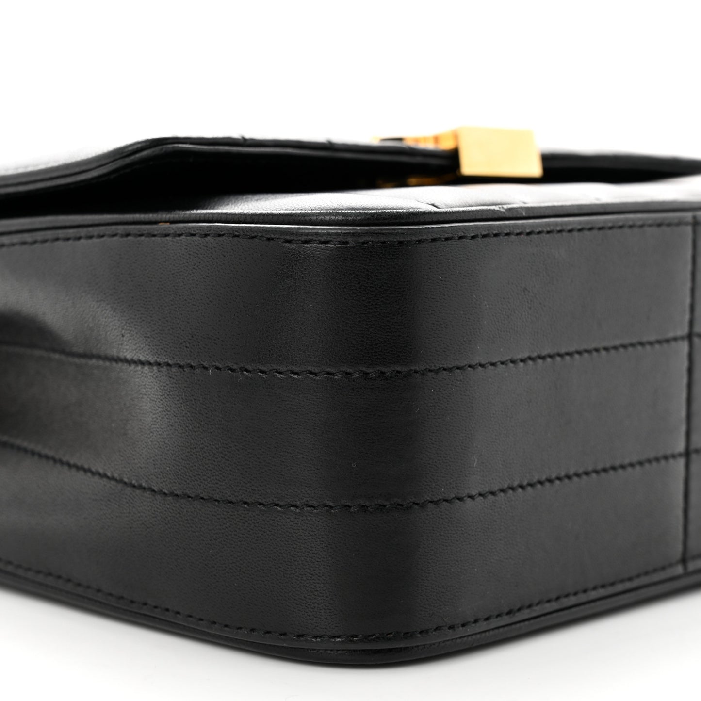 Lambskin Matelasse Monogram Medium Vicky Chain Bag Black