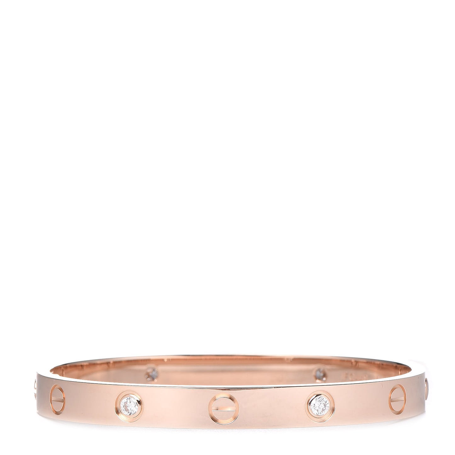 18K Pink Gold 4 Diamond LOVE Bracelet 16