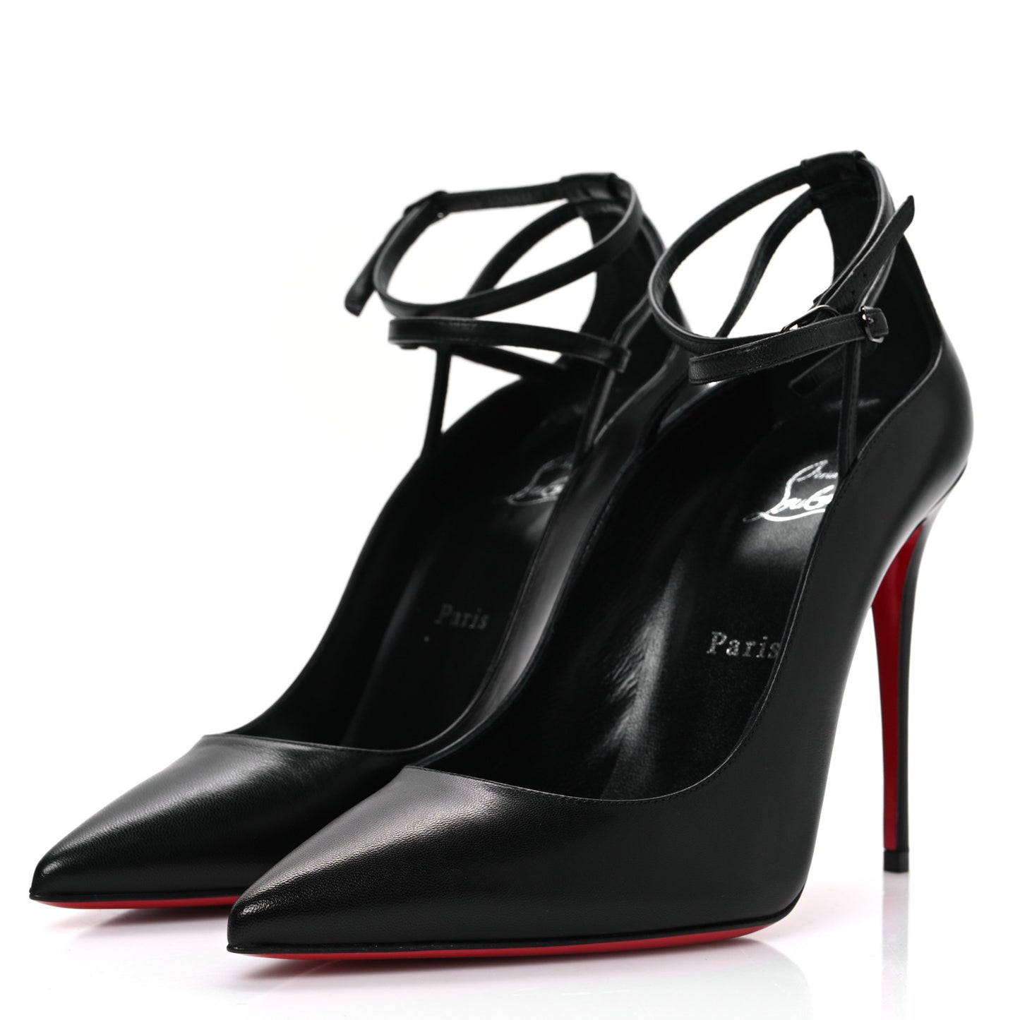 Nappa Conclusive 100 Ankle Strap Pumps 39 Black
