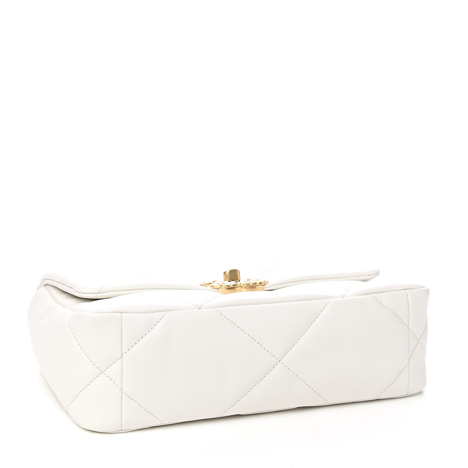 Chanel Goatskin Quilted Medium 19 Flap White 3 of 10