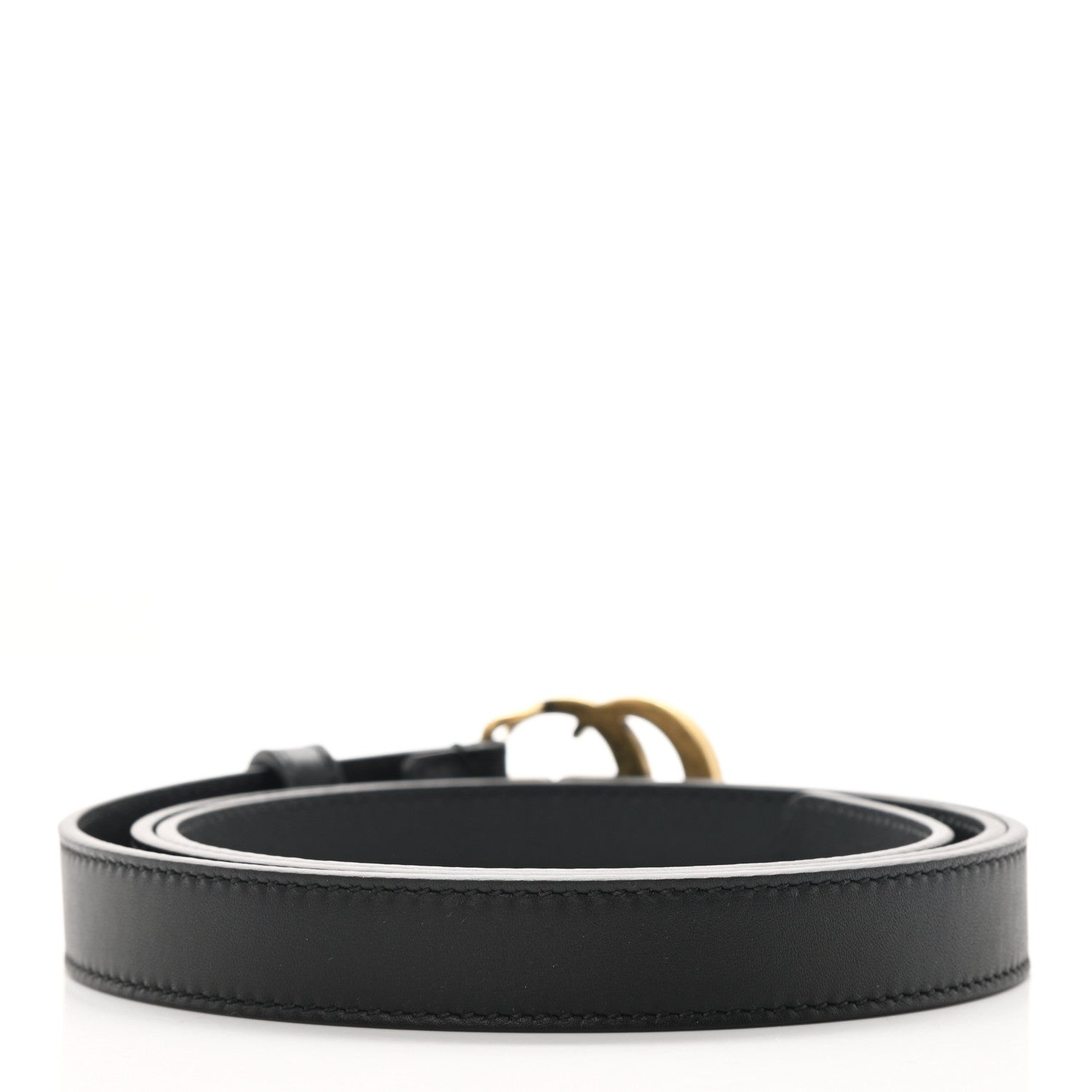 Gucci Calfskin Double G 20mm Belt 95 38 Black 2 of 5