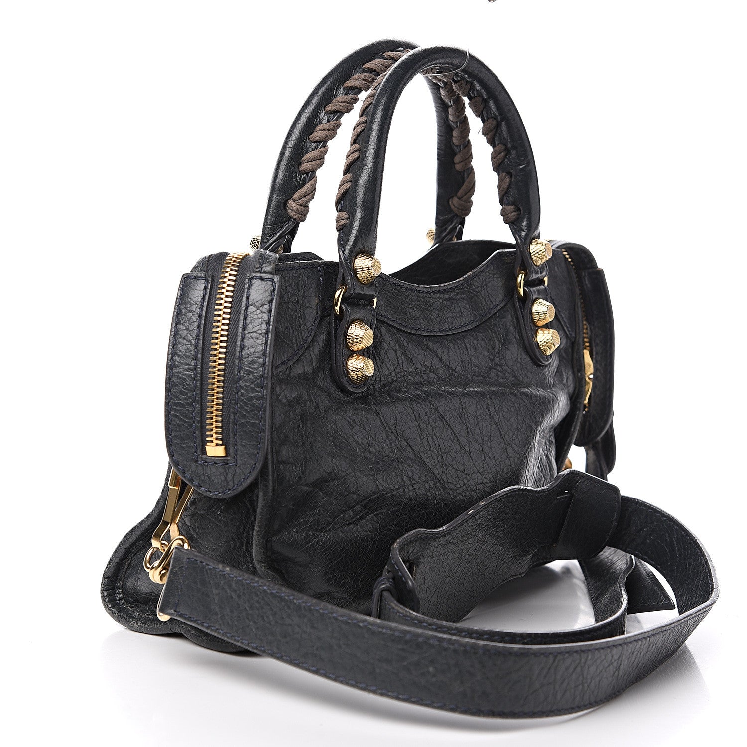 Balenciaga Agneau Giant 12 Gold Hardware Mini City Anthracite 2 of 11