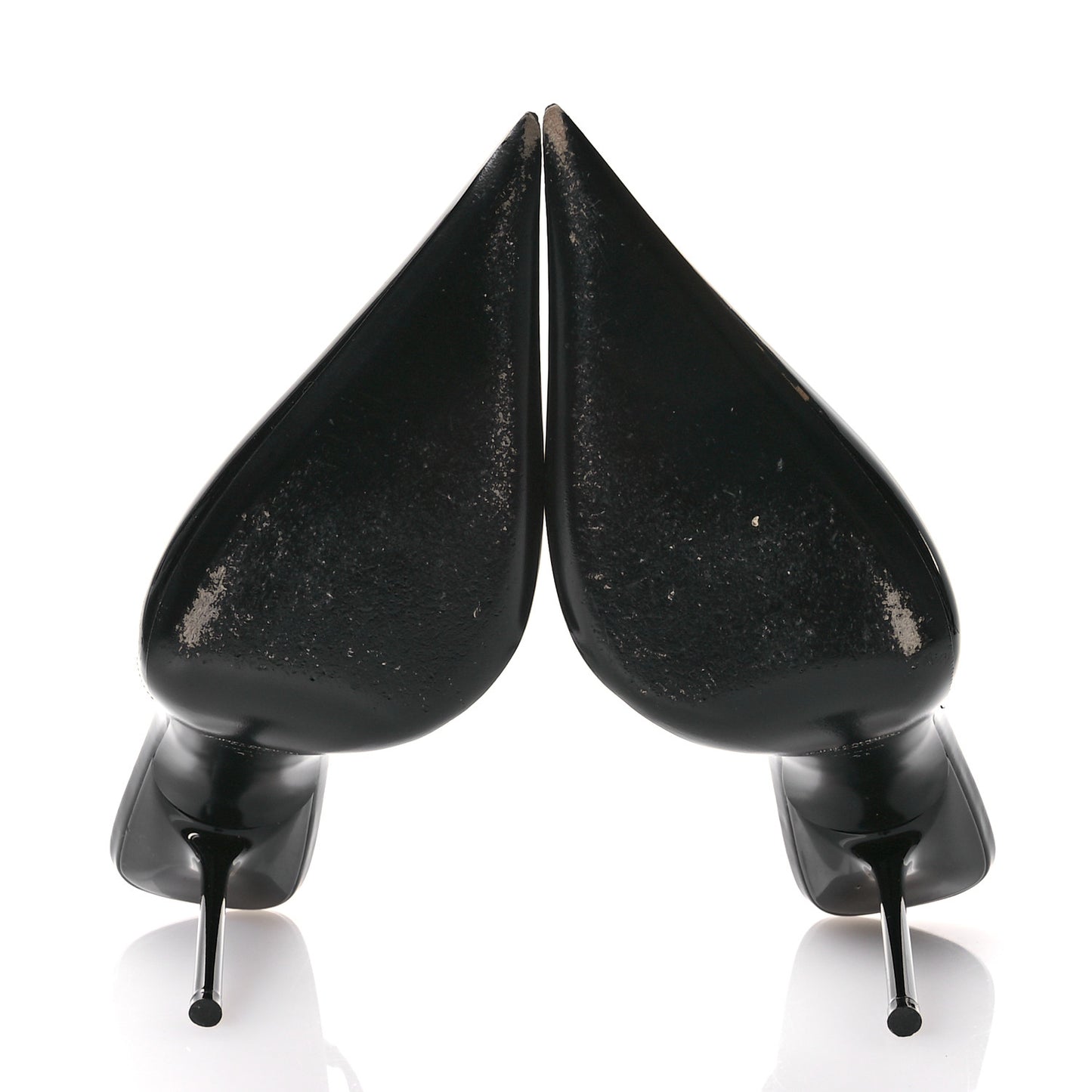 Patent Calfskin Kiss 105 Slingback Pumps 41 Black