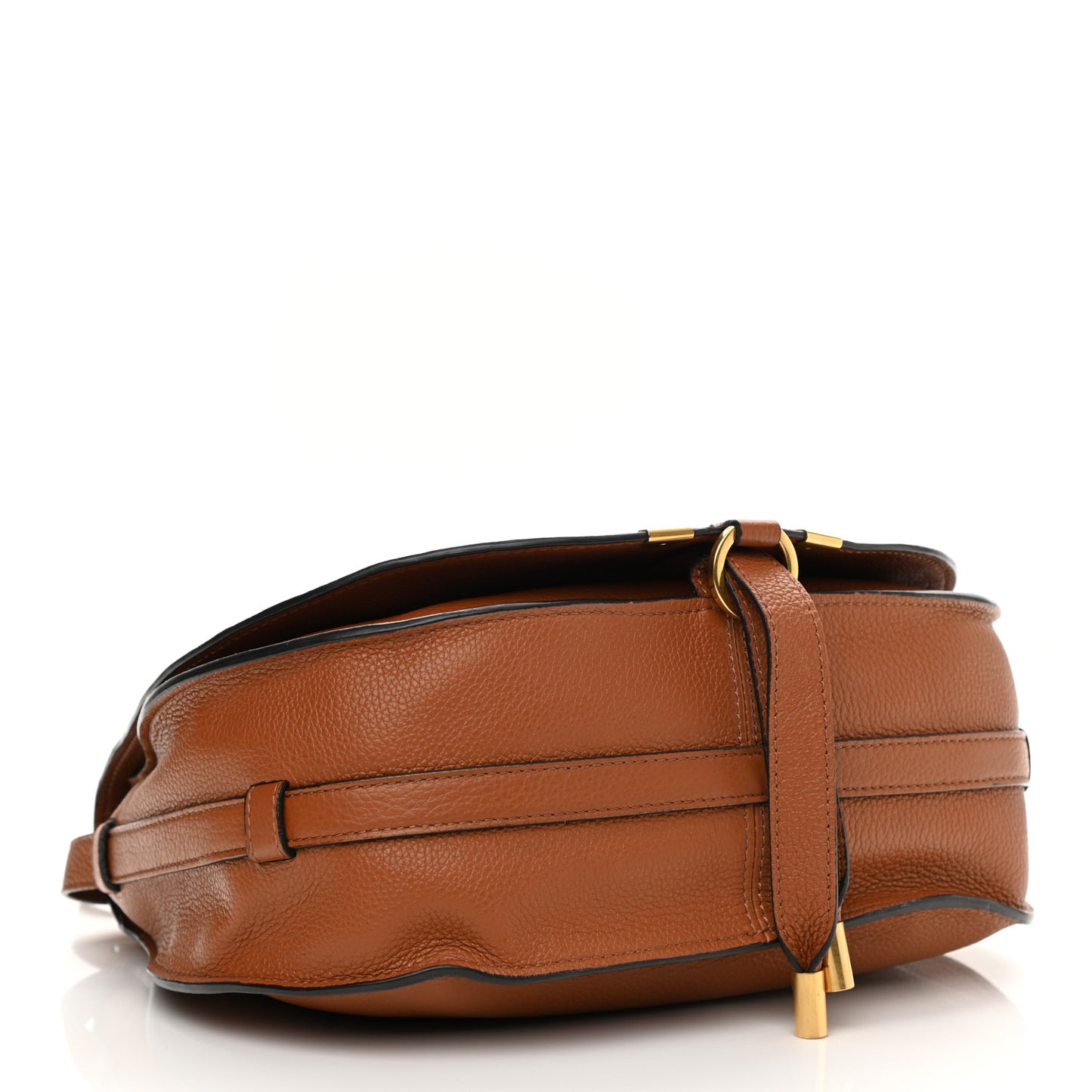 Calfskin Medium Marcie Round Crossbody Bag Tan