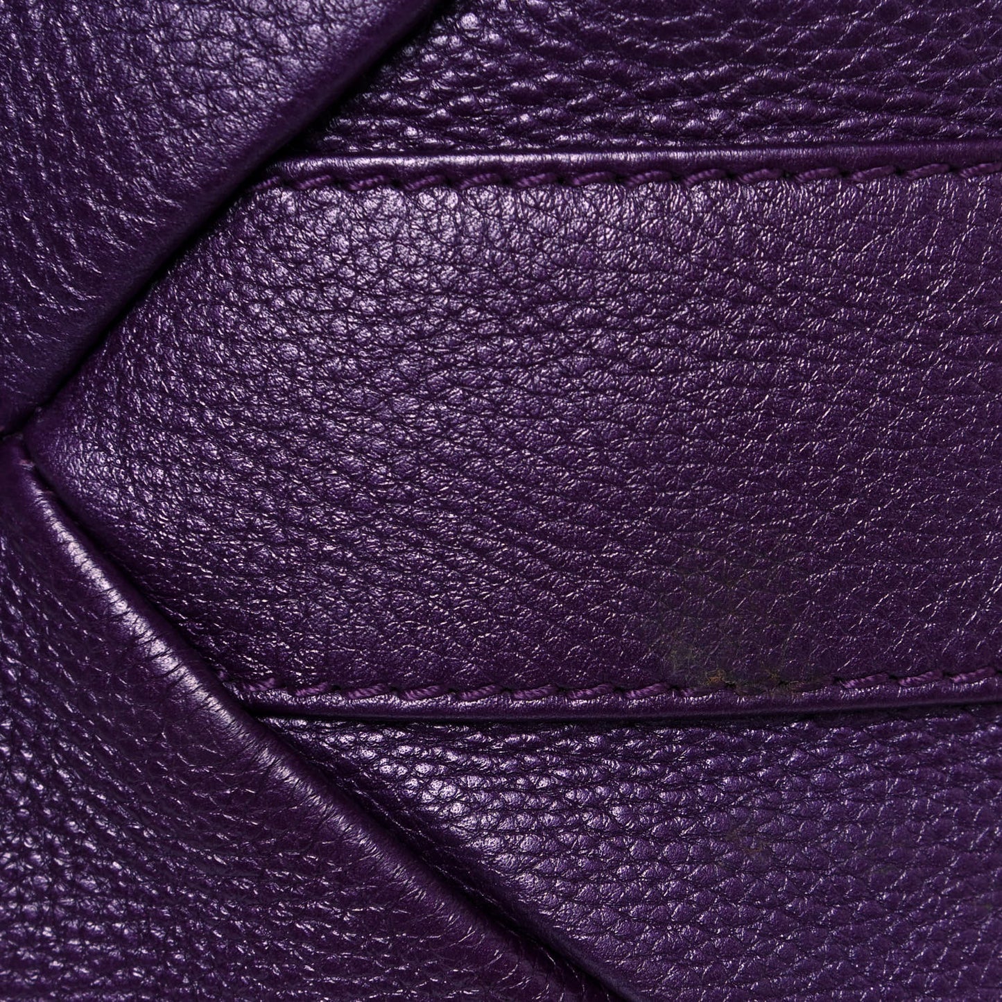 Pebbled Calfskin Shoulder Bag Purple