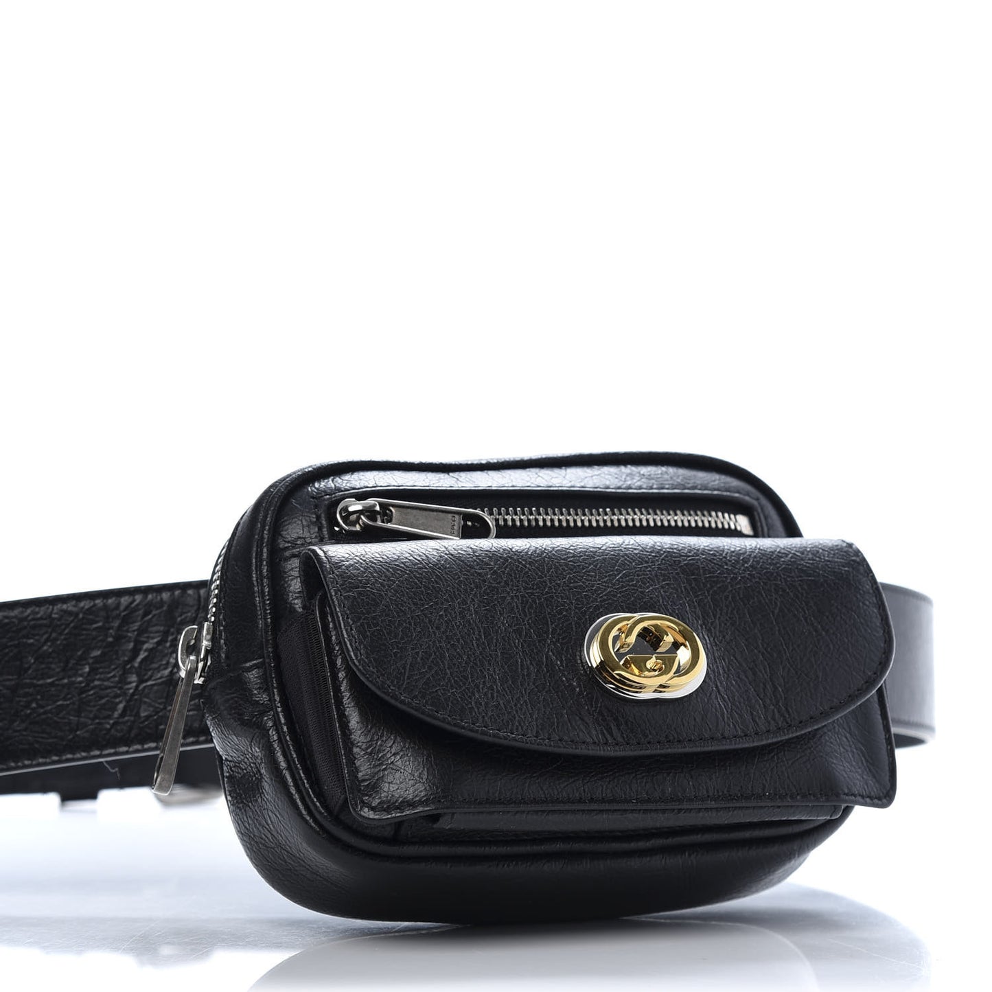 Fluffy Calfskin Mini Morpheus Belt Bag 70 28 Black