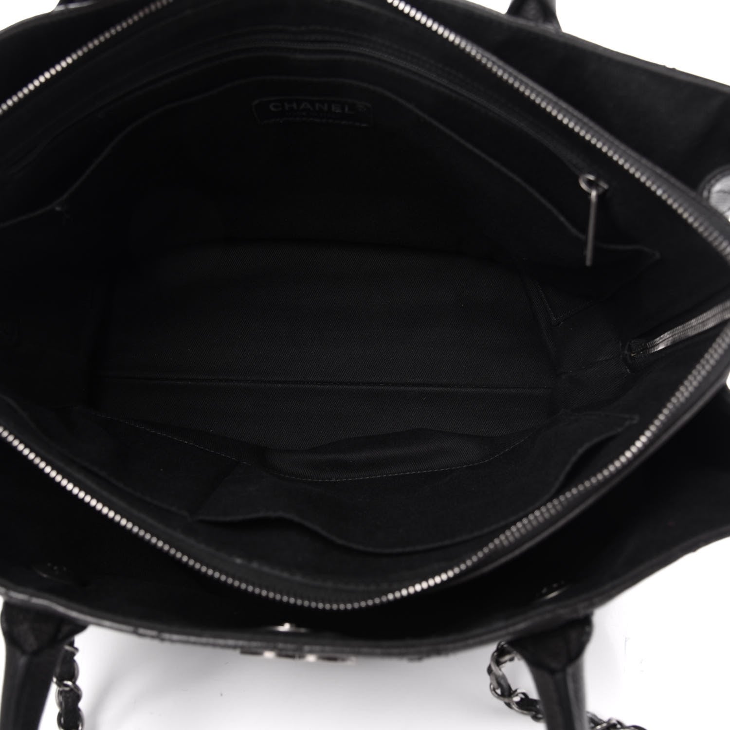 Chanel Grained Vegetal Calfskin Urban Shopping Tote Black 6 of 11