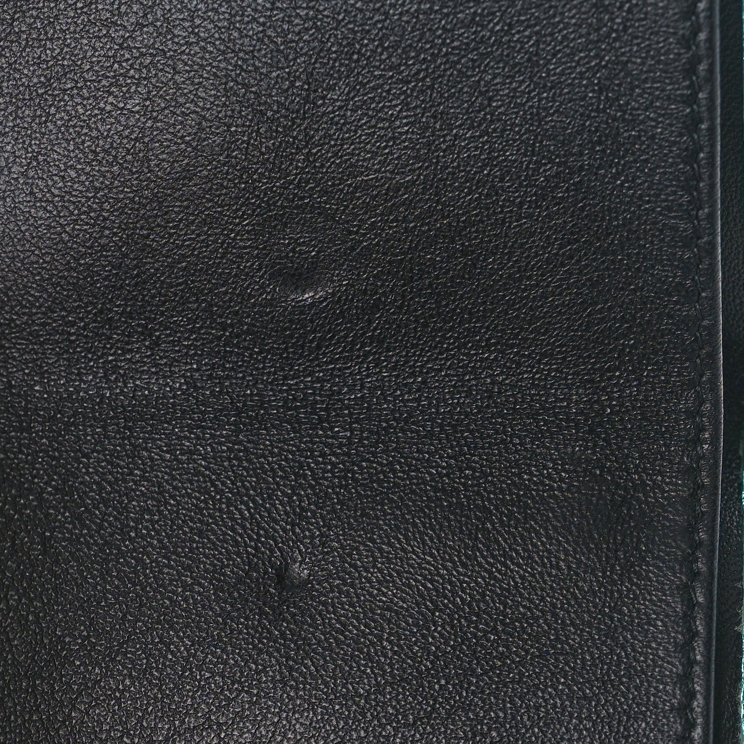 Balenciaga Metallic Goatskin Logo Mini Everyday Wallet Turquoise Black 8 of 9