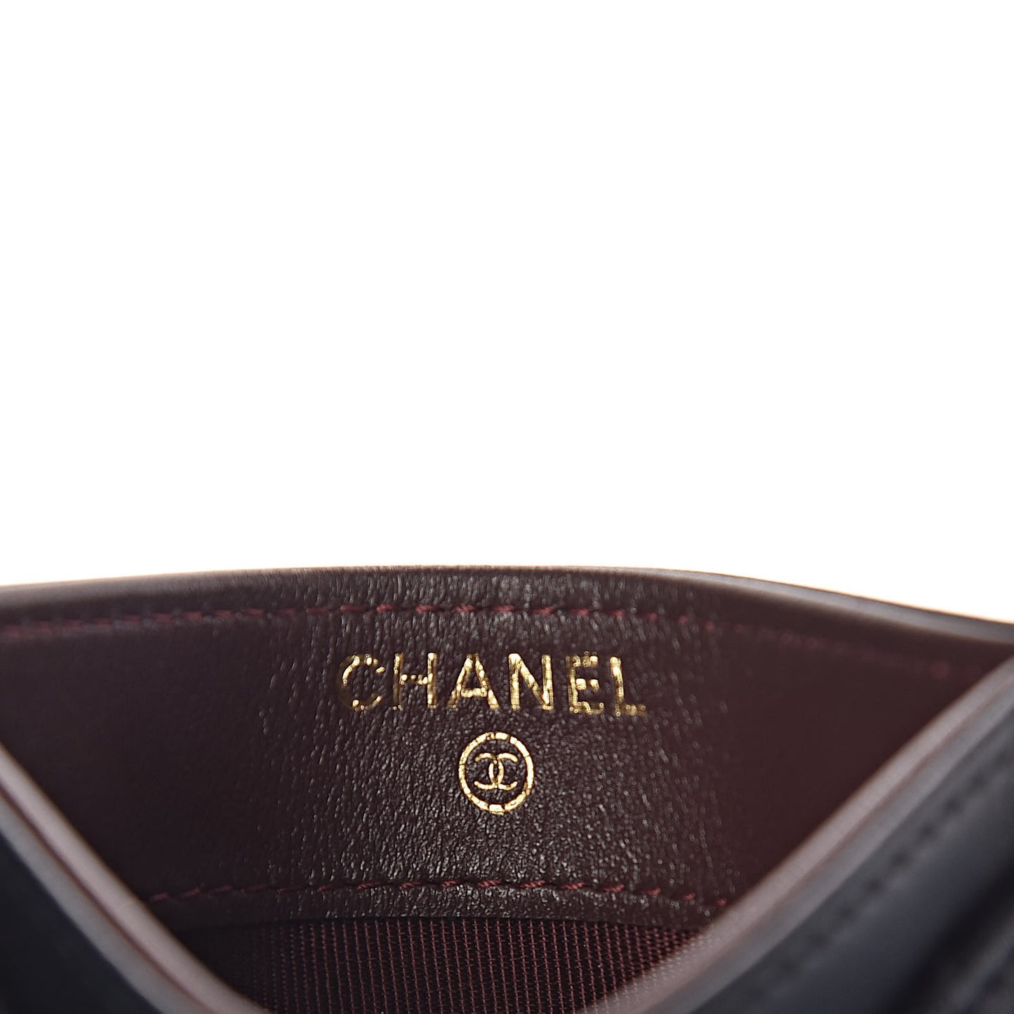 Lambskin Quilted Card Holder Black