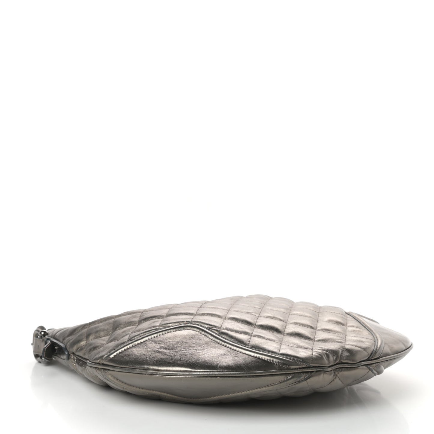 Metallic Calfskin Quilted Hoxton Hobo Nickel