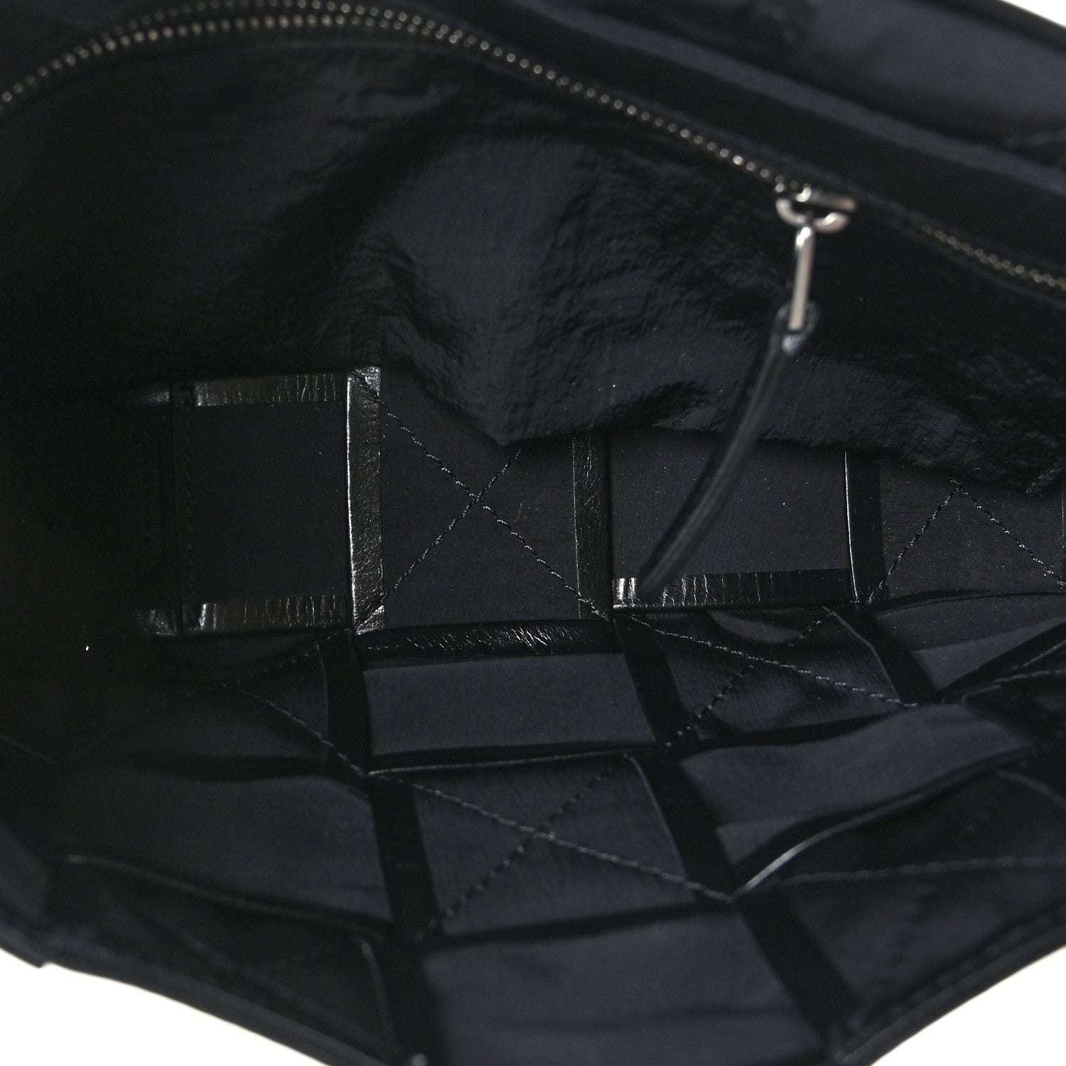 Bottega Veneta Paper Calfskin Maxi Intreccio Cassette Crossbody Bag Black 5 of 7
