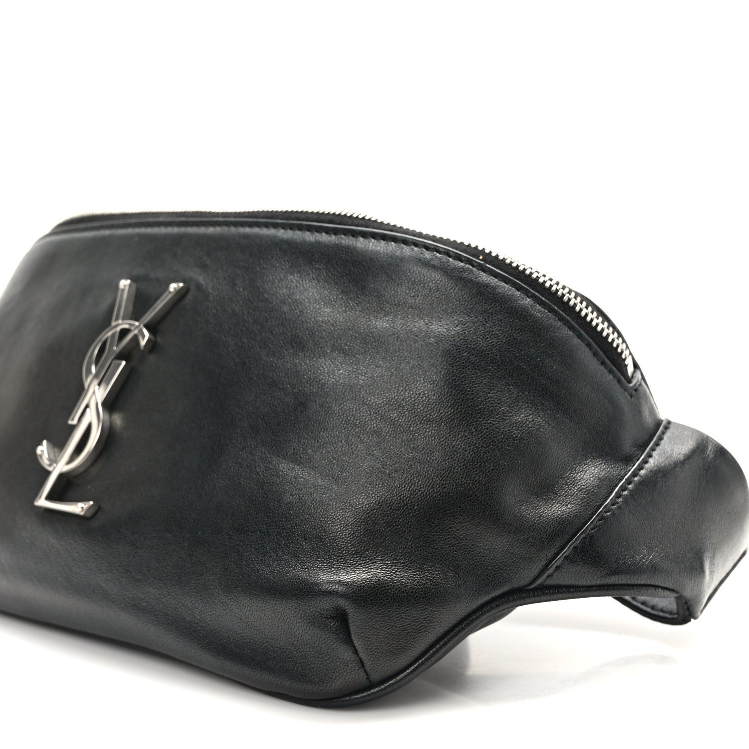 Saint Laurent Calfskin Monogram Belt Bag Black 8 of 9