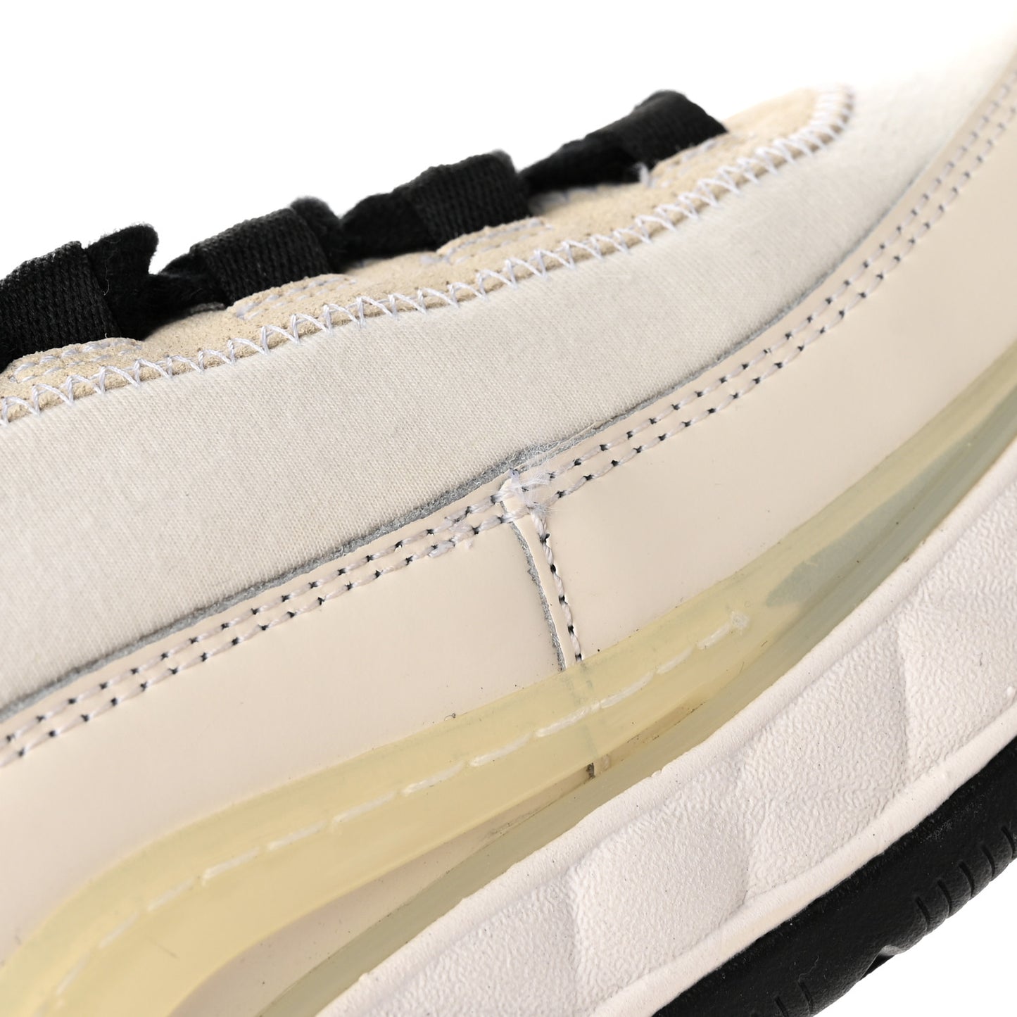 Velvet Calfskin Mixed Fibers CC Sneakers 36 Ivory Black