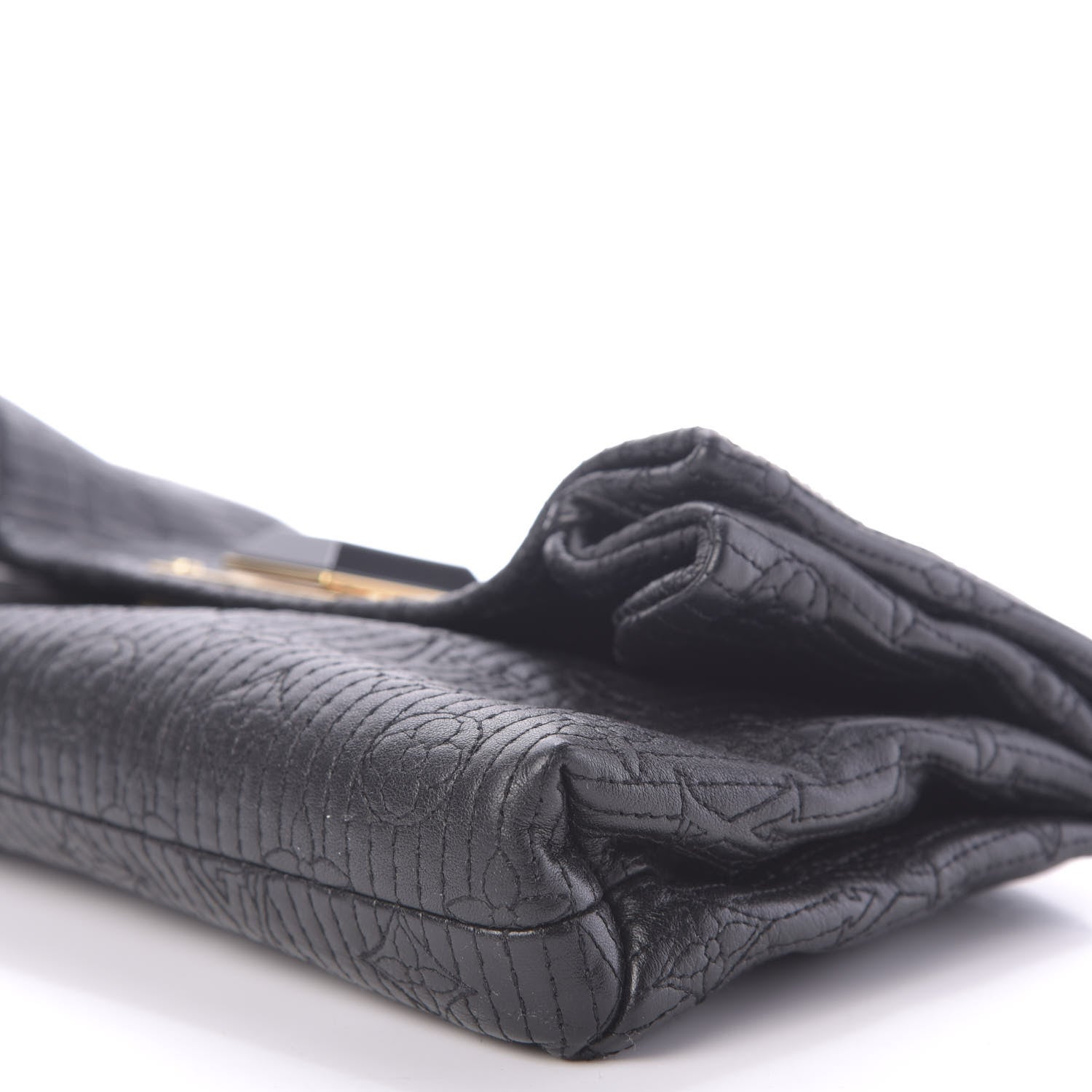 Louis Vuitton Calfskin Quilted Monogram Altair Clutch Black 7 of 10