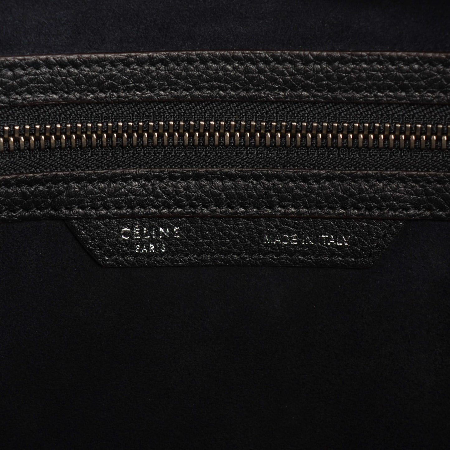 Drummed Calfskin Mini Luggage Black