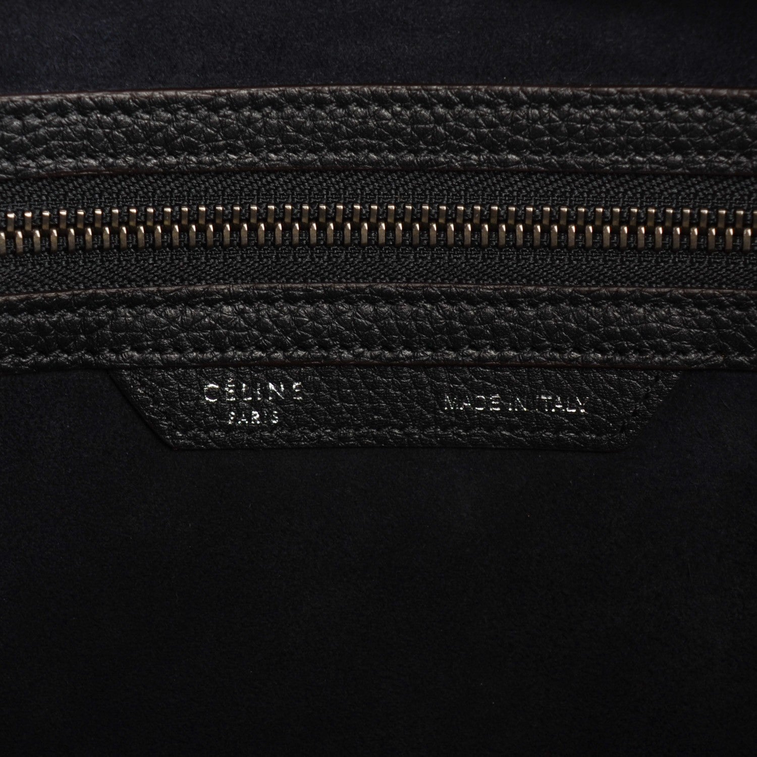 Celine Drummed Calfskin Mini Luggage Black 6 of 8