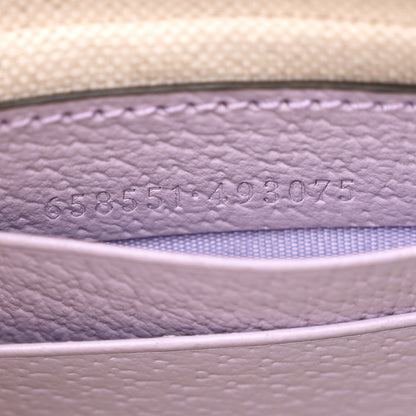 Gucci Monogram Jumbo GG Textured Dollar Calfskin Mini Ophidia Half Moon Hobo Beige Lapis 7 of 10