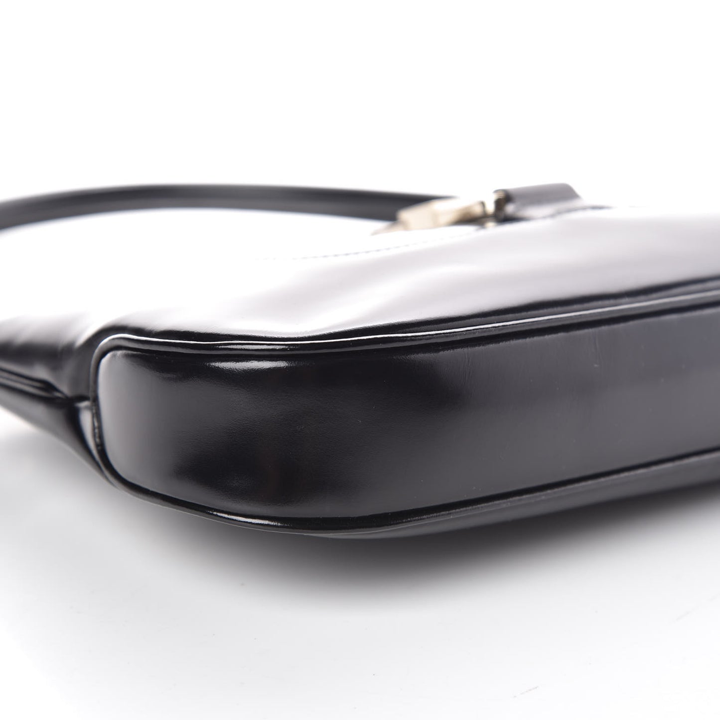 Polished Calfskin Small Hobo Black