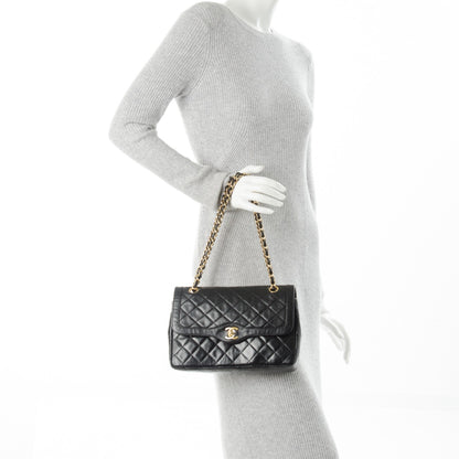 Chanel Lambskin Quilted Medium Double Flap Black 2 of 11