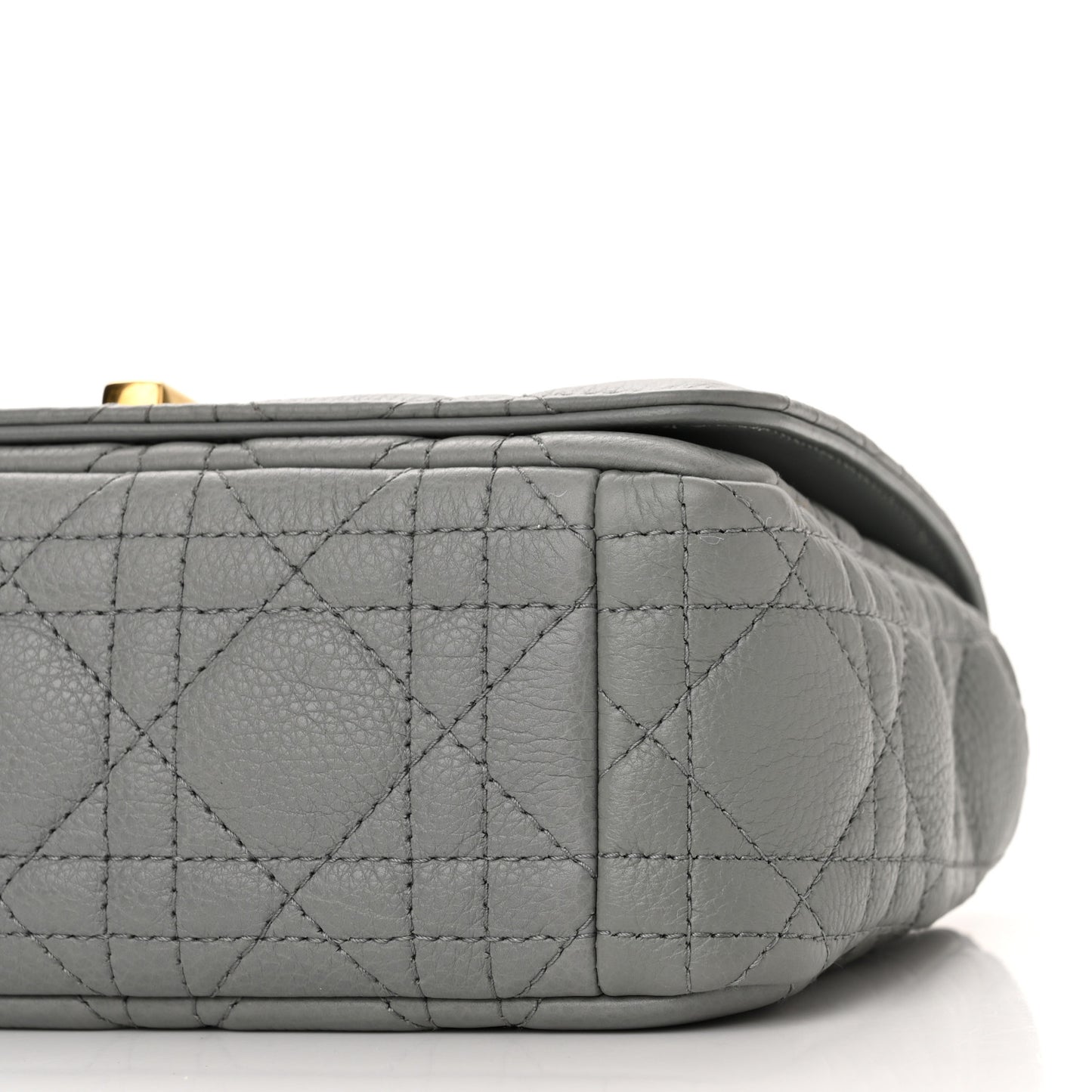 Calfskin Cannage Small Caro Bag Grey
