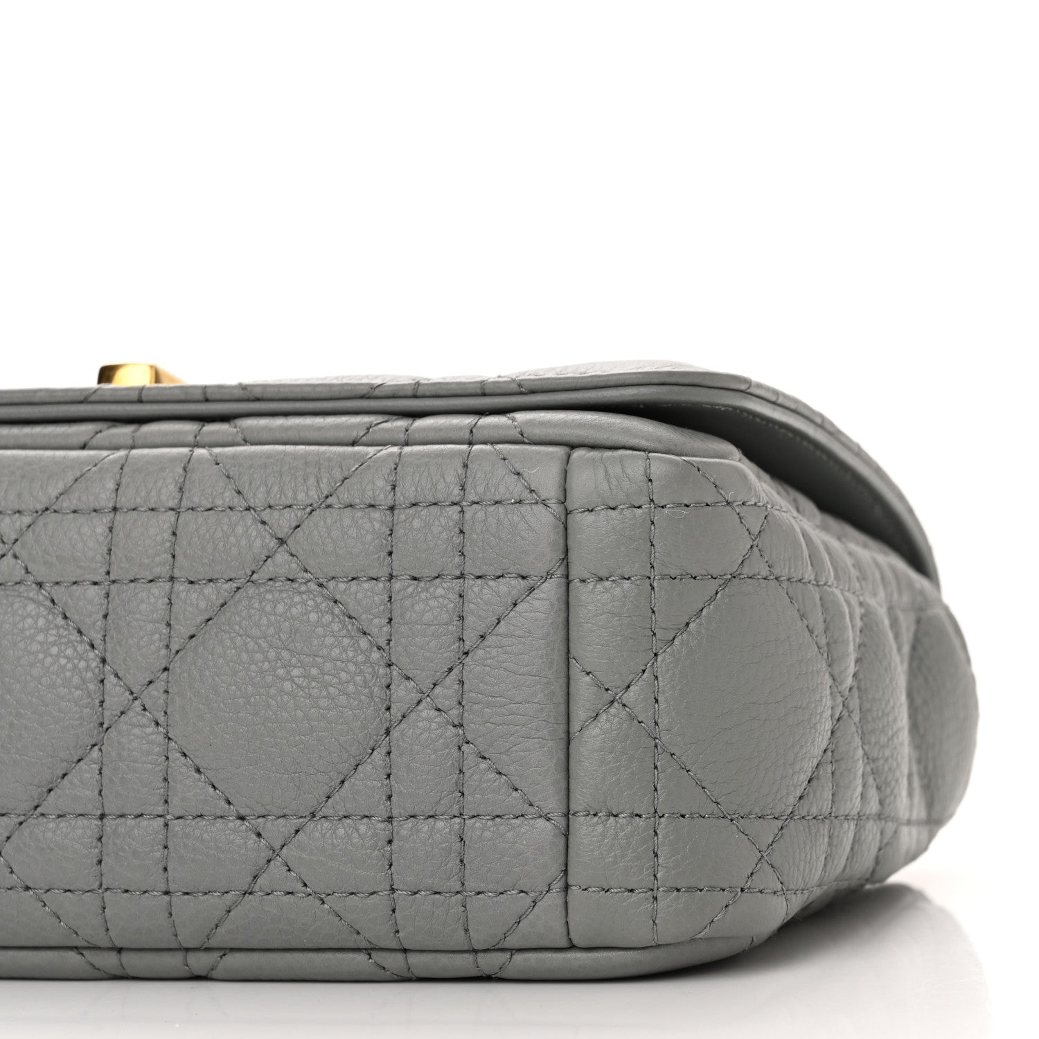 Christian Dior Calfskin Cannage Small Caro Bag Grey 10 of 12