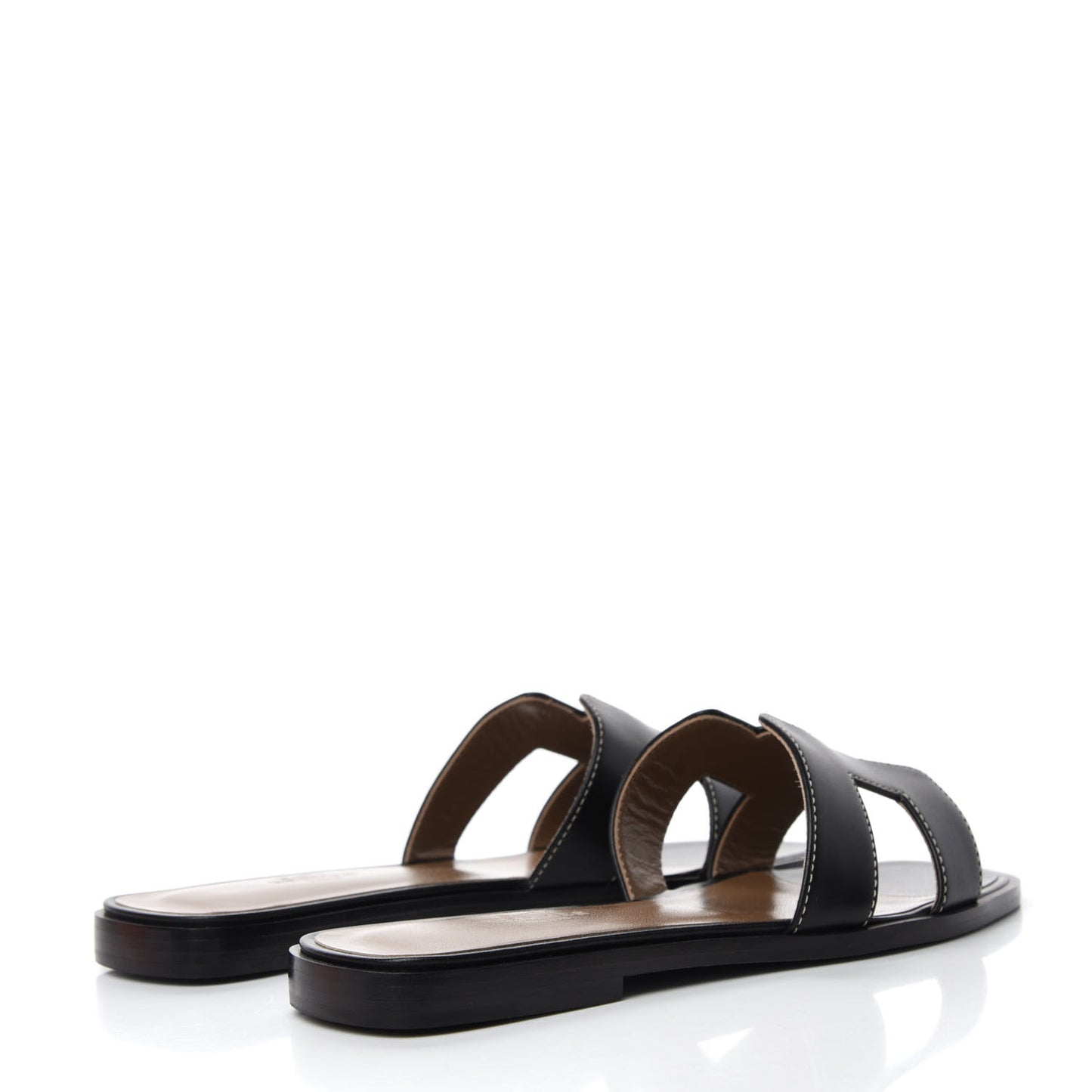 Box Calfskin Oran Sandals 37 Black