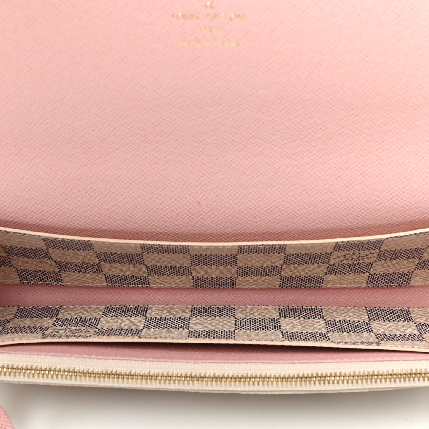 Damier Azur Emilie Wallet Rose Ballerine