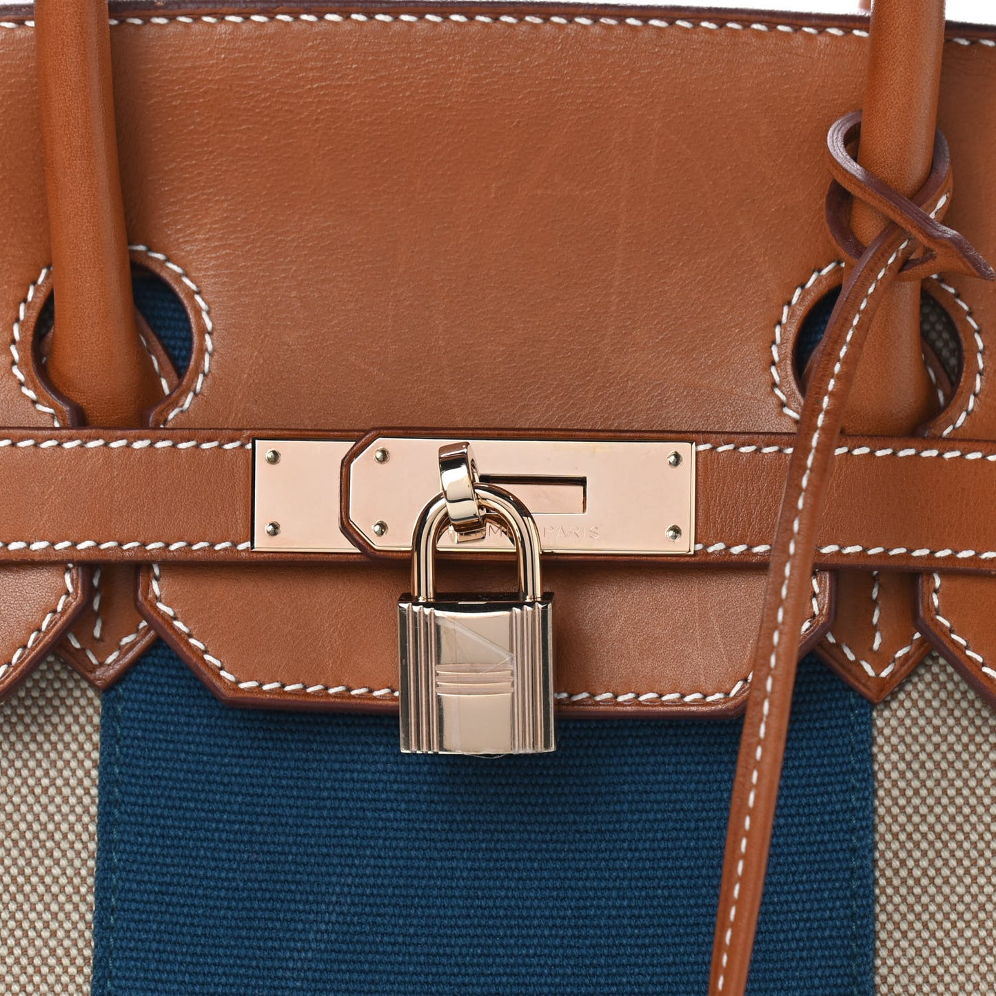Toile Natural Barenia Flag Birkin 35 Fauve