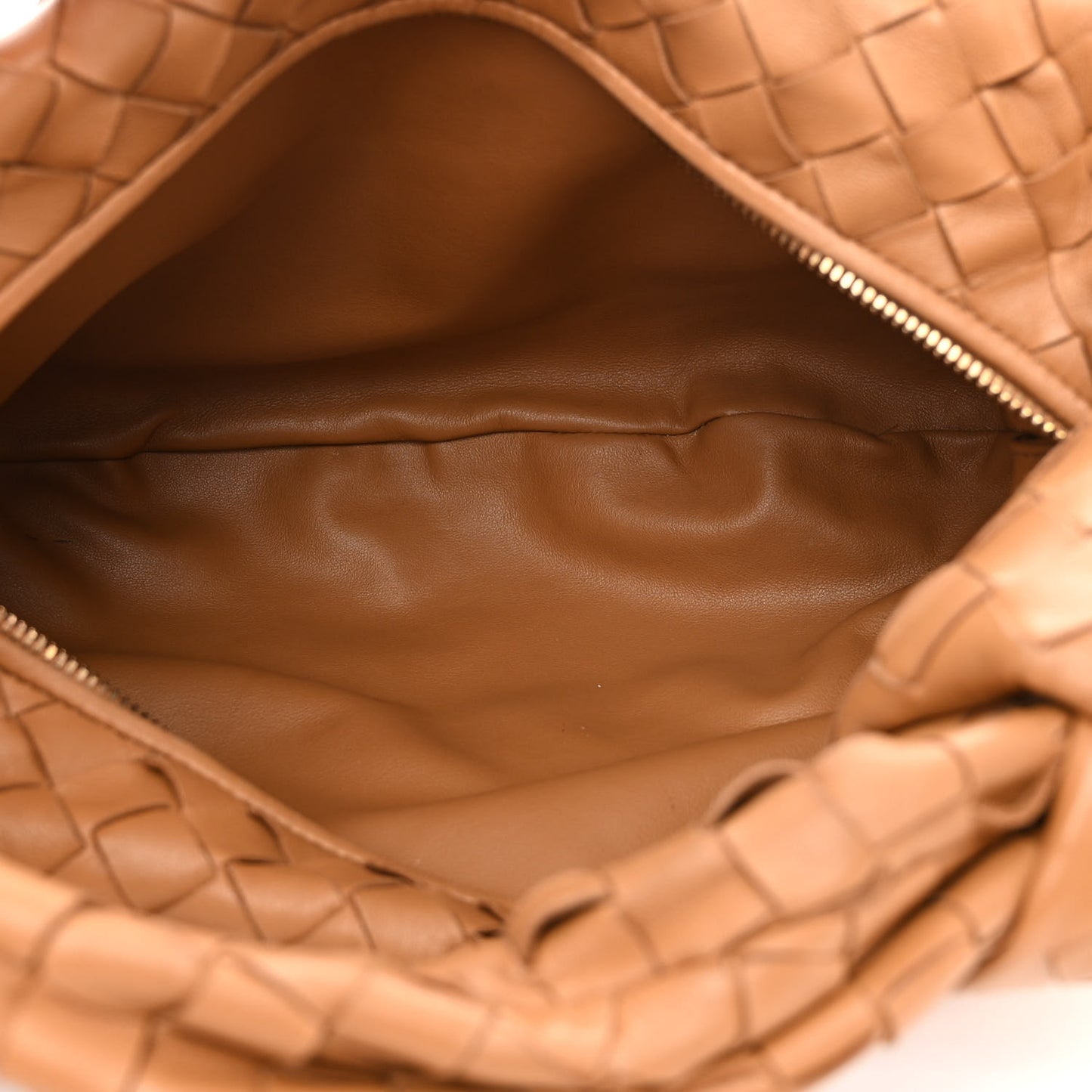 Nappa Intrecciato Teen Jodie Hobo Caramel