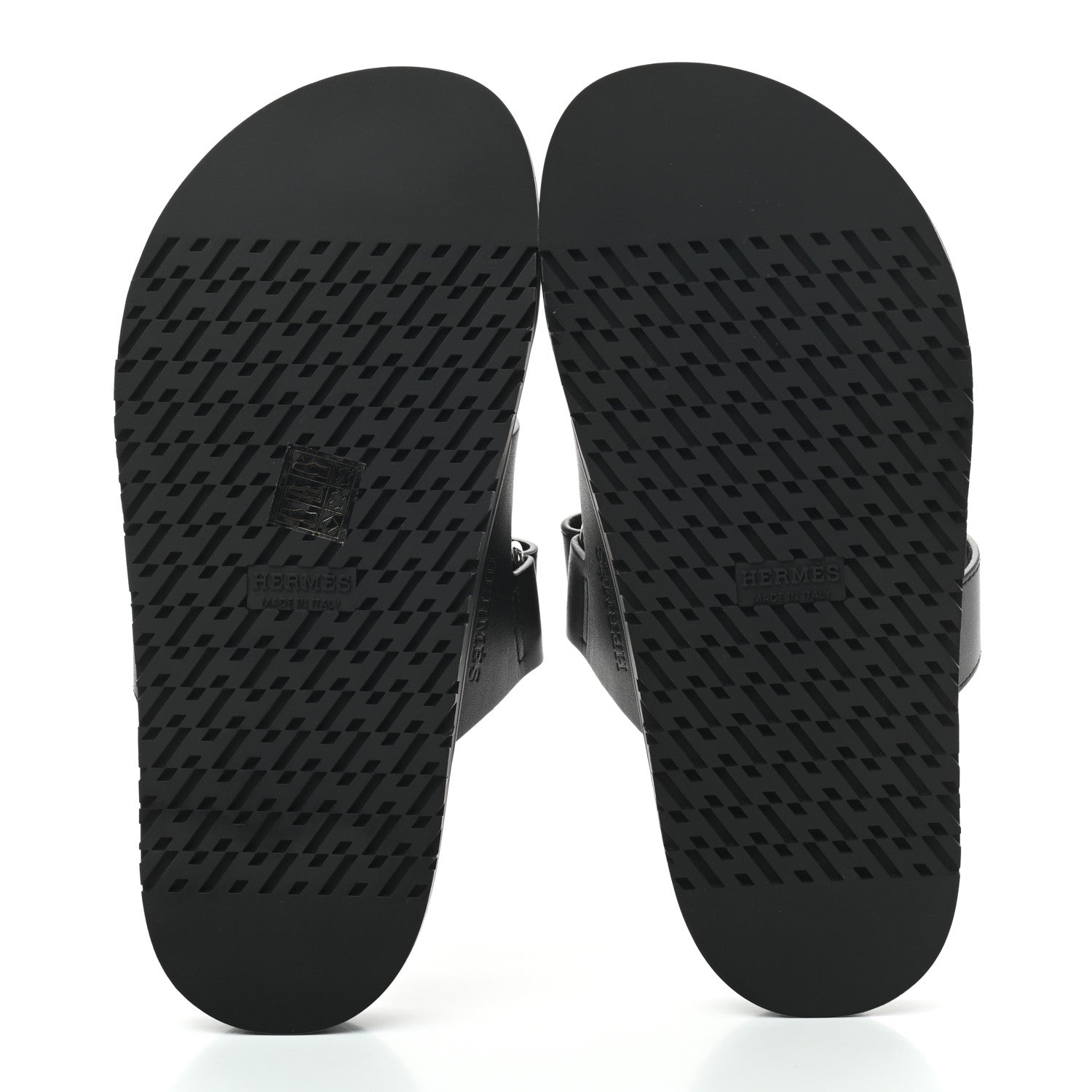 Hermes Calfskin Womens Chypre Sandals 37 Black 5 of 7