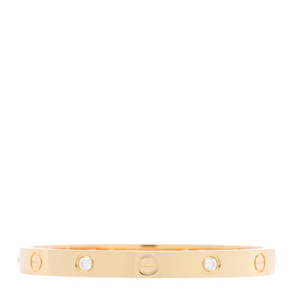 Cartier 18K Yellow Gold 4 Diamond LOVE Bracelet 16 1 of 6