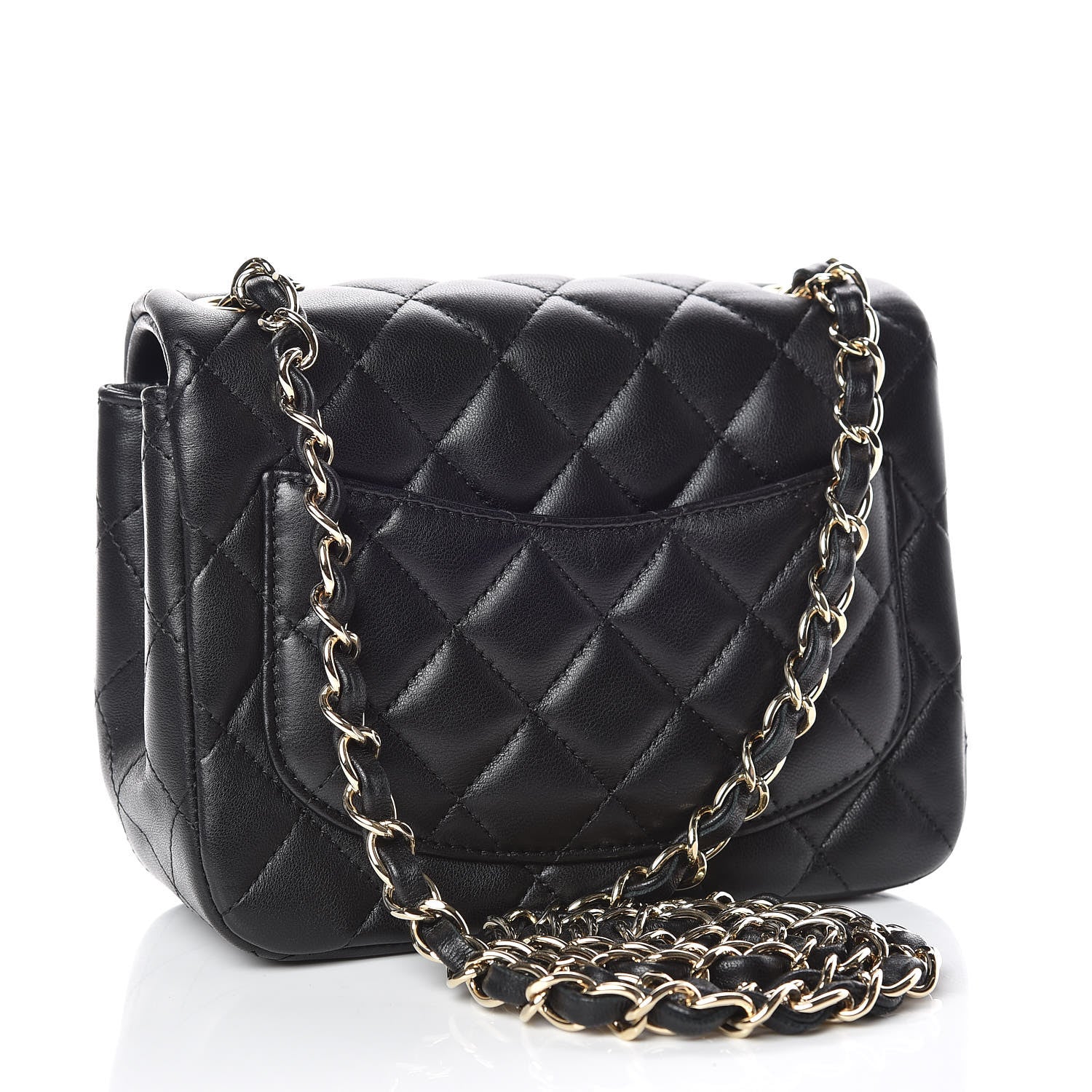 Chanel Lambskin Quilted Mini Square Flap Black 3 of 10