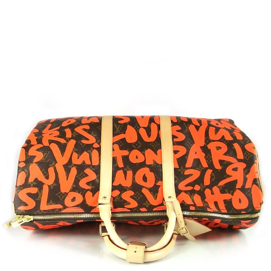 Louis Vuitton Monogram Graffiti Keepall 50 Orange 4 of 10
