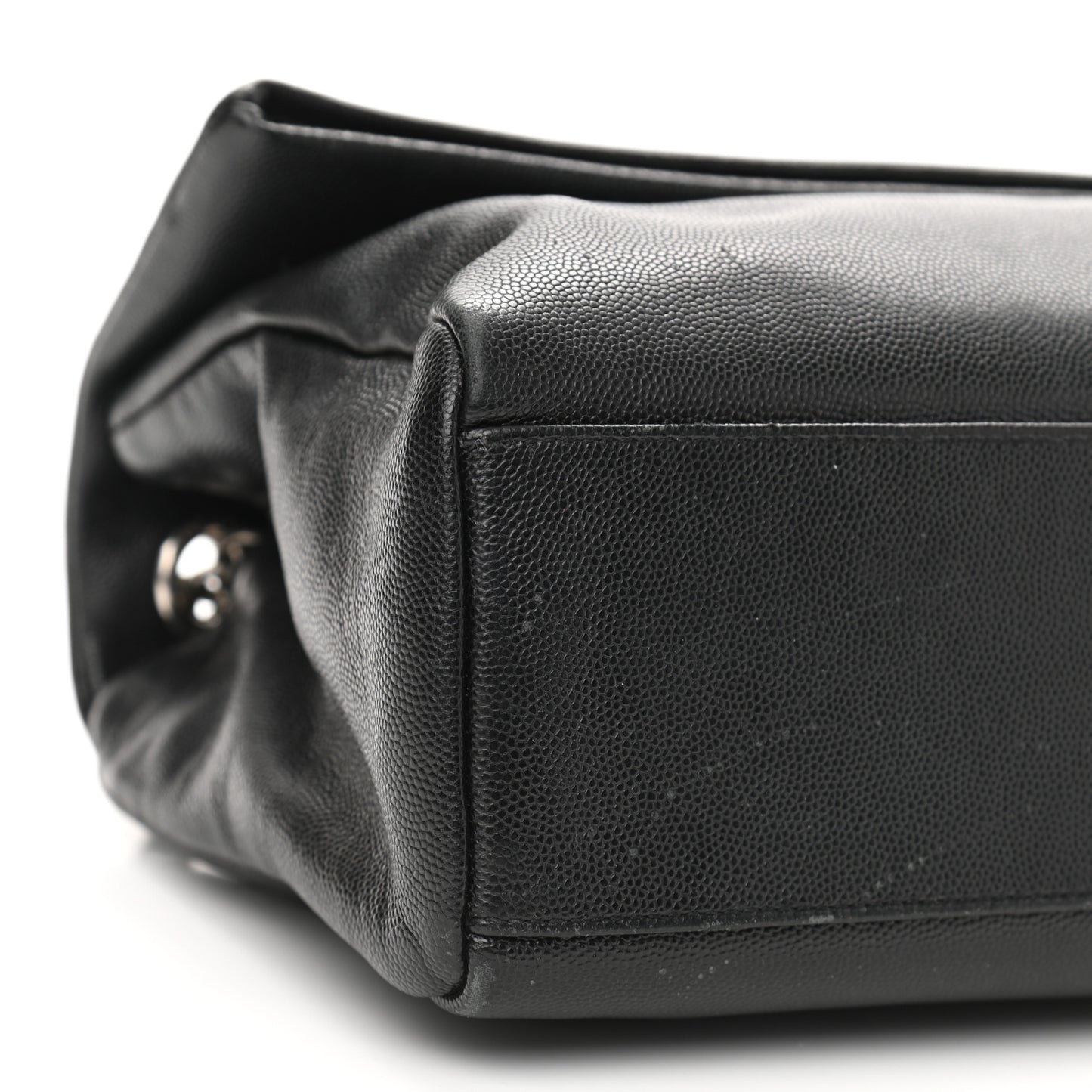 Grain De Poudre Medium West Hollywood Monogram Fold-Over Black
