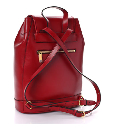 Gucci Boarded Plutone Calfskin Horsebit 1955 Single Buckle Backpack New Cherry Red 3 of 9