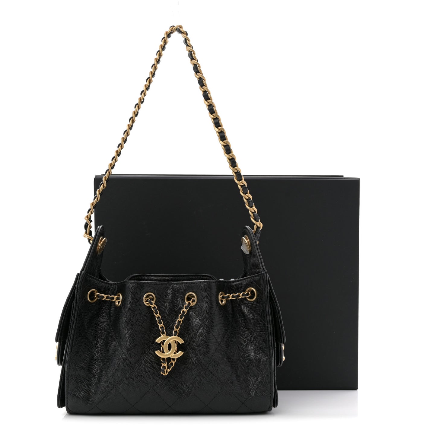 Caviar Quilted Mini Chanel 25 Handbag Black