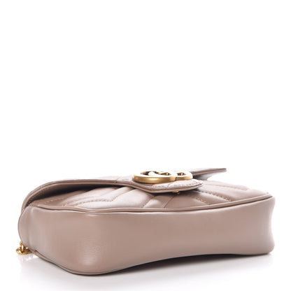 Gucci Calfskin Matelasse Super Mini GG Marmont Shoulder Bag Porcelain Rose 4 of 8
