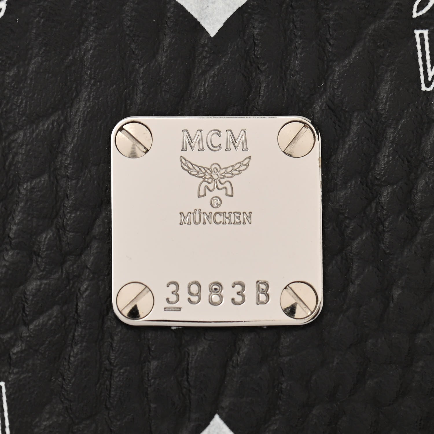 MCM Visetos Medium Anya Zip Top Shopper Tote Black 6 of 10