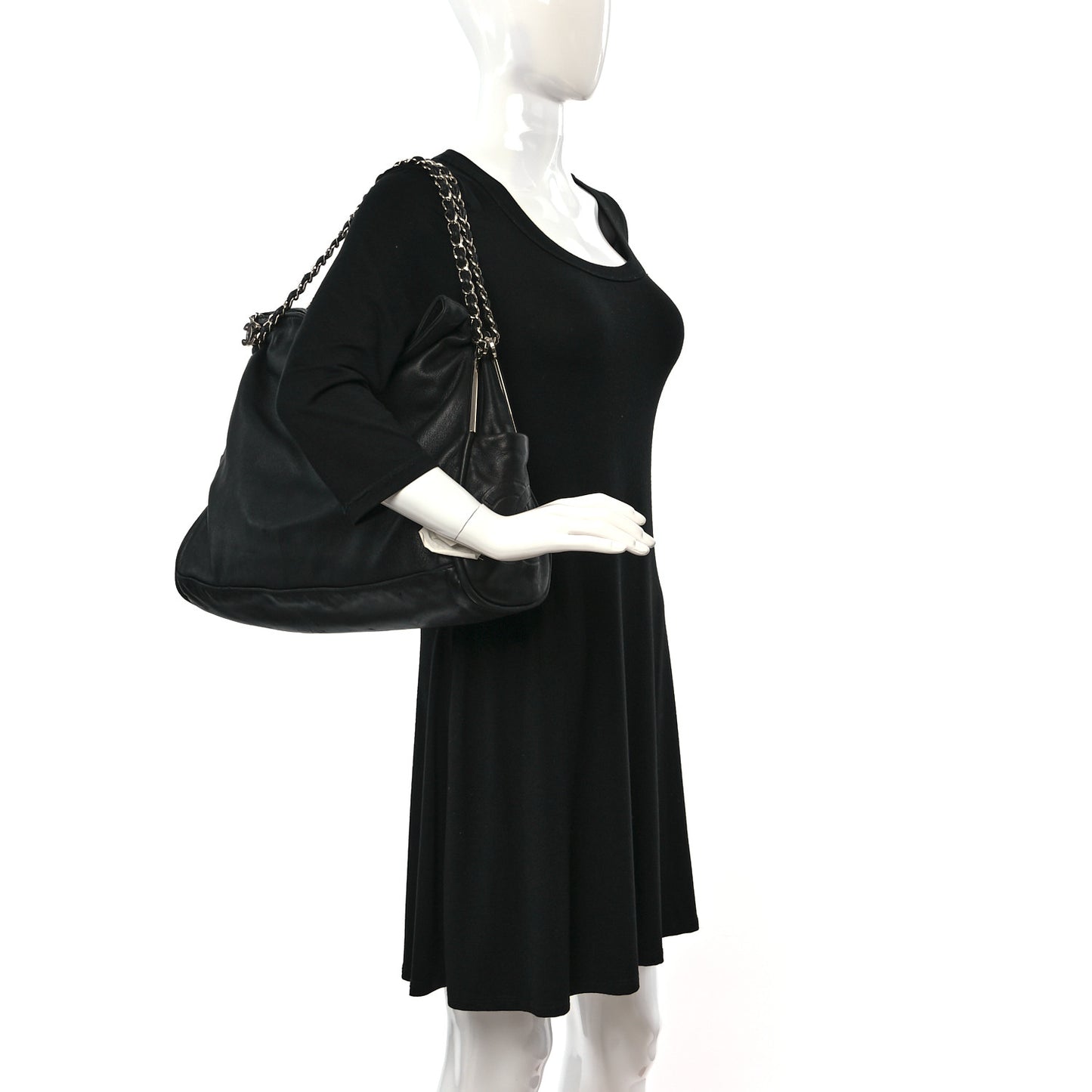 Lambskin Large Ultimate Soft Tote Black