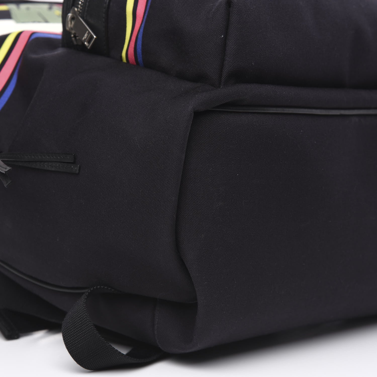 Saint Laurent Nylon Twill Dinosaur Print City Backpack Black Multicolor 16 of 18