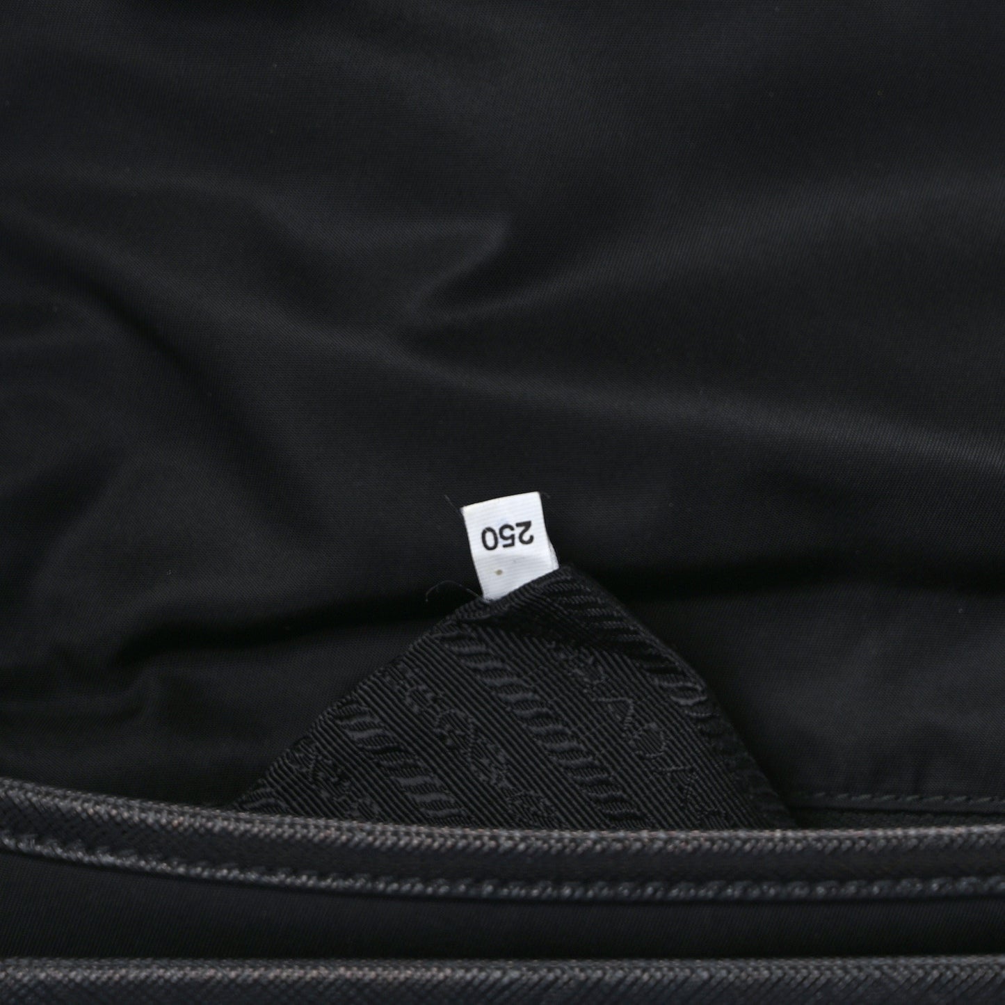 Re-Nylon Saffiano Pocket Double Snap Buckle Shoulder Bag Black