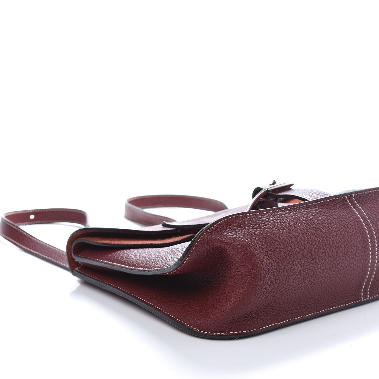 Hermes Taurillon Clemence Halzan 31 GM Rouge H 11 of 16