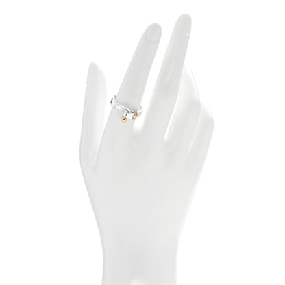 Tiffany Sterling Silver 18K Yellow Gold Hook Ring 57 8 2 of 4