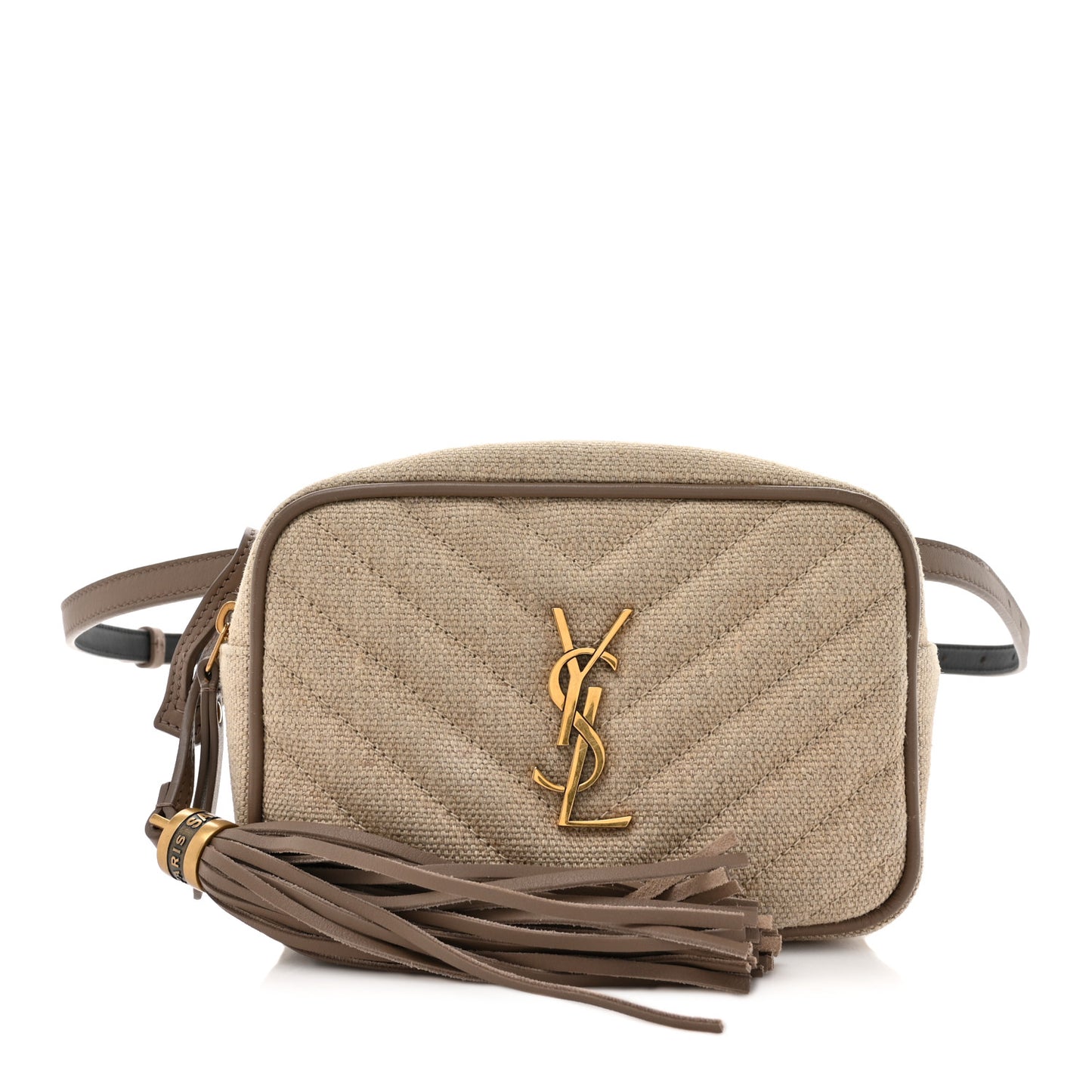 Canvas Matelasse Monogram Lou Belt Bag Beige Taupe