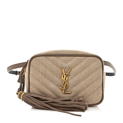 Saint Laurent Canvas Matelasse Monogram Lou Belt Bag Beige Taupe 1 of 13