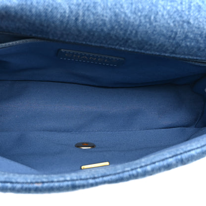 Chanel Denim Quilted Denim Large Mood Flap Blue Multicolor 5 of 10