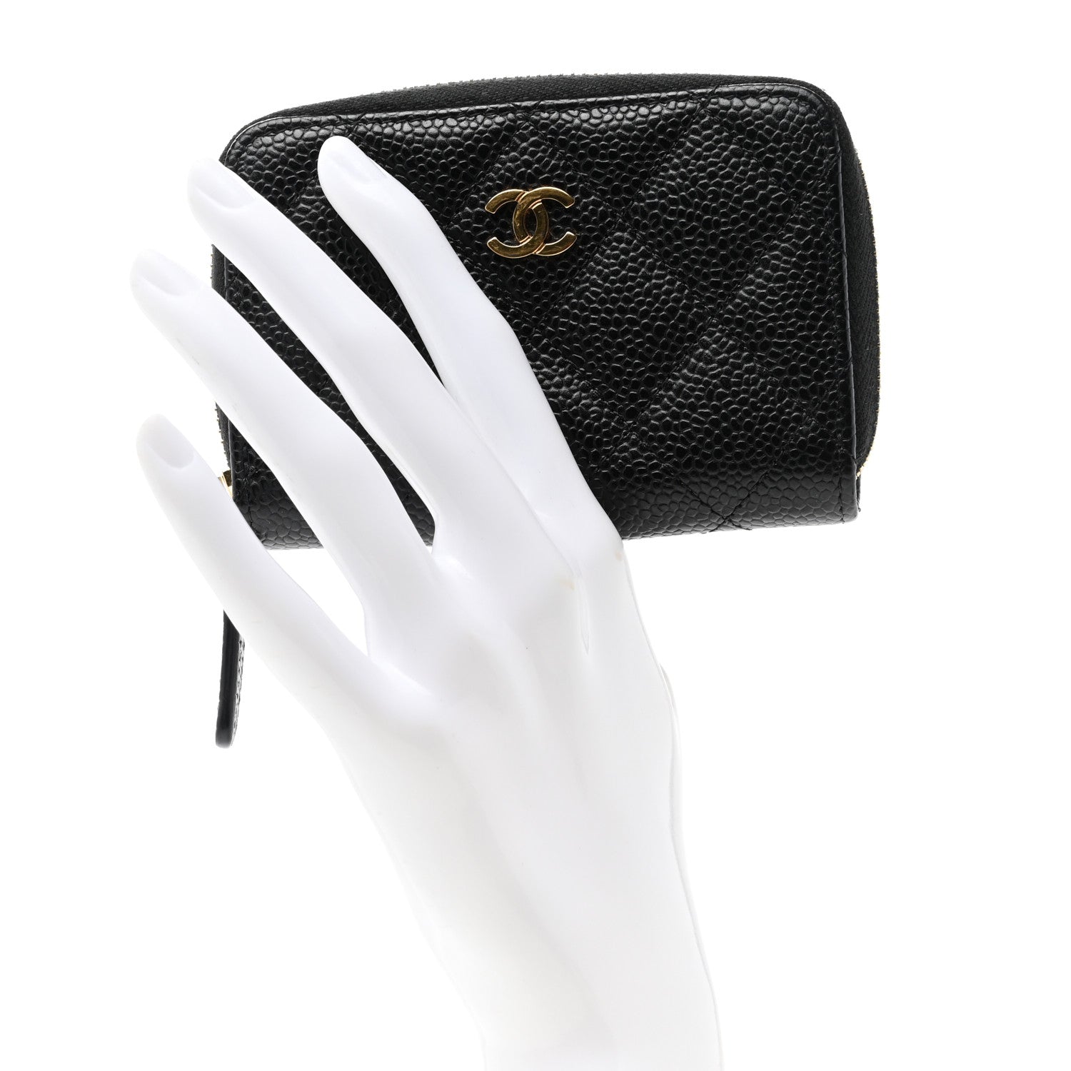 Chanel Caviar Quilted Classic Zipped Coin Purse Black 2 of 8