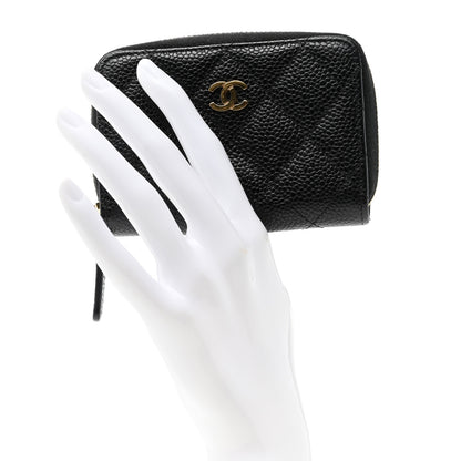 Chanel Caviar Quilted Classic Zipped Coin Purse Black 2 of 8