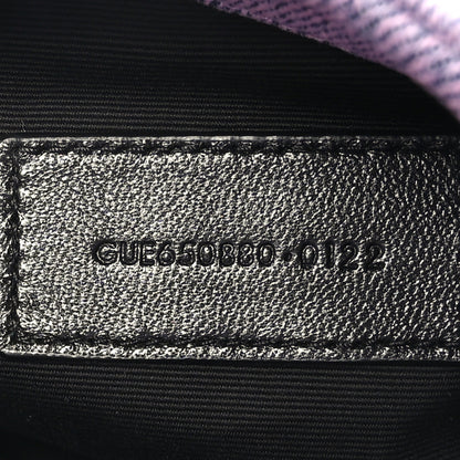 Saint Laurent Denim Quilted Loulou Puffer Monogram Pouch Clutch Bleached Lilac 6 of 10