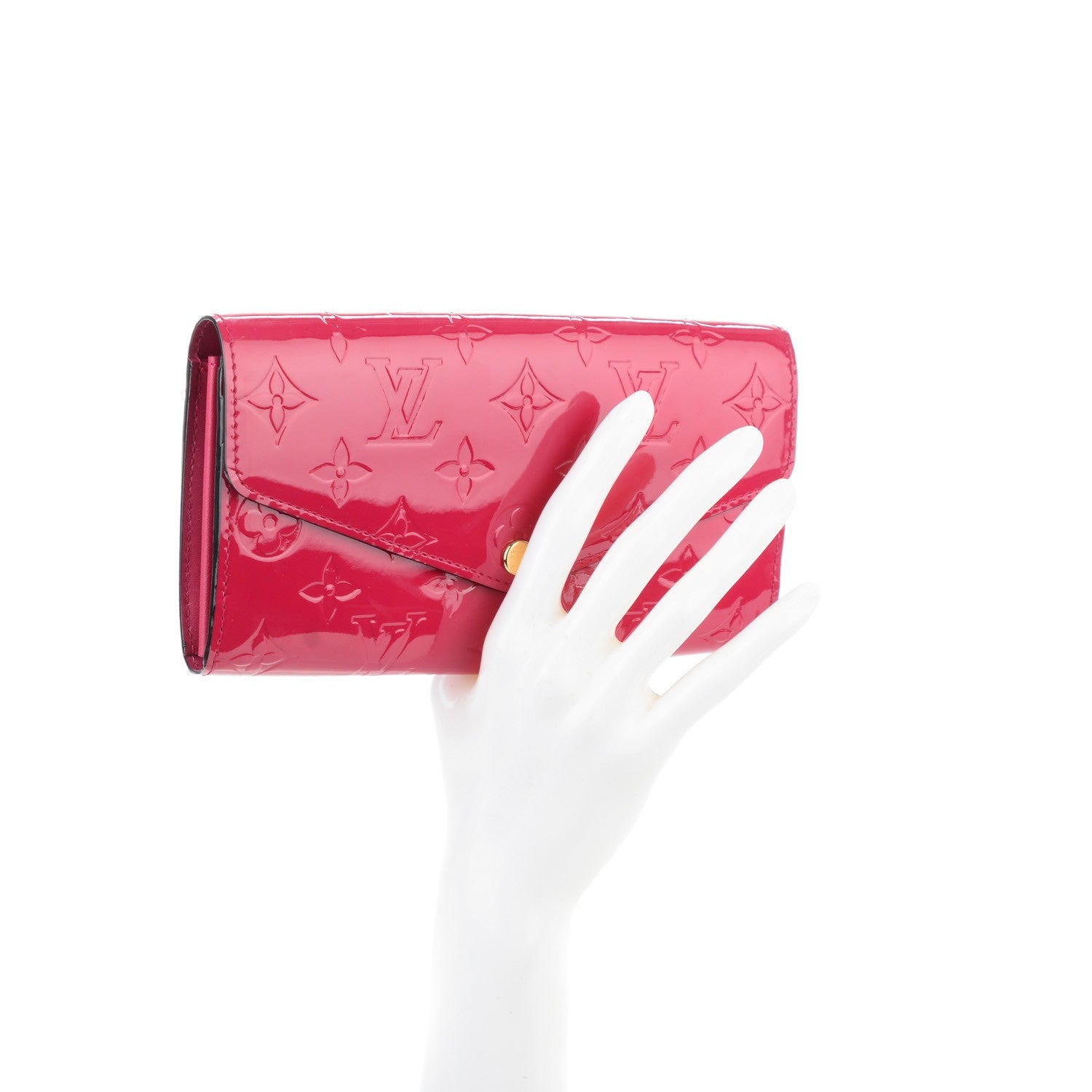 Louis Vuitton Vernis Sarah Wallet NM Rose Indien 2 of 7